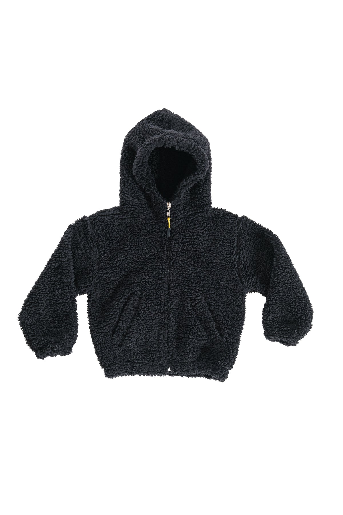 Erkek Çocuk Peluş Fermuarlı Astarlı Mont - Siyah