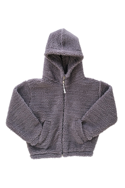 Erkek Çocuk Peluş Fermuarlı Astarlı Mont - Antrasit